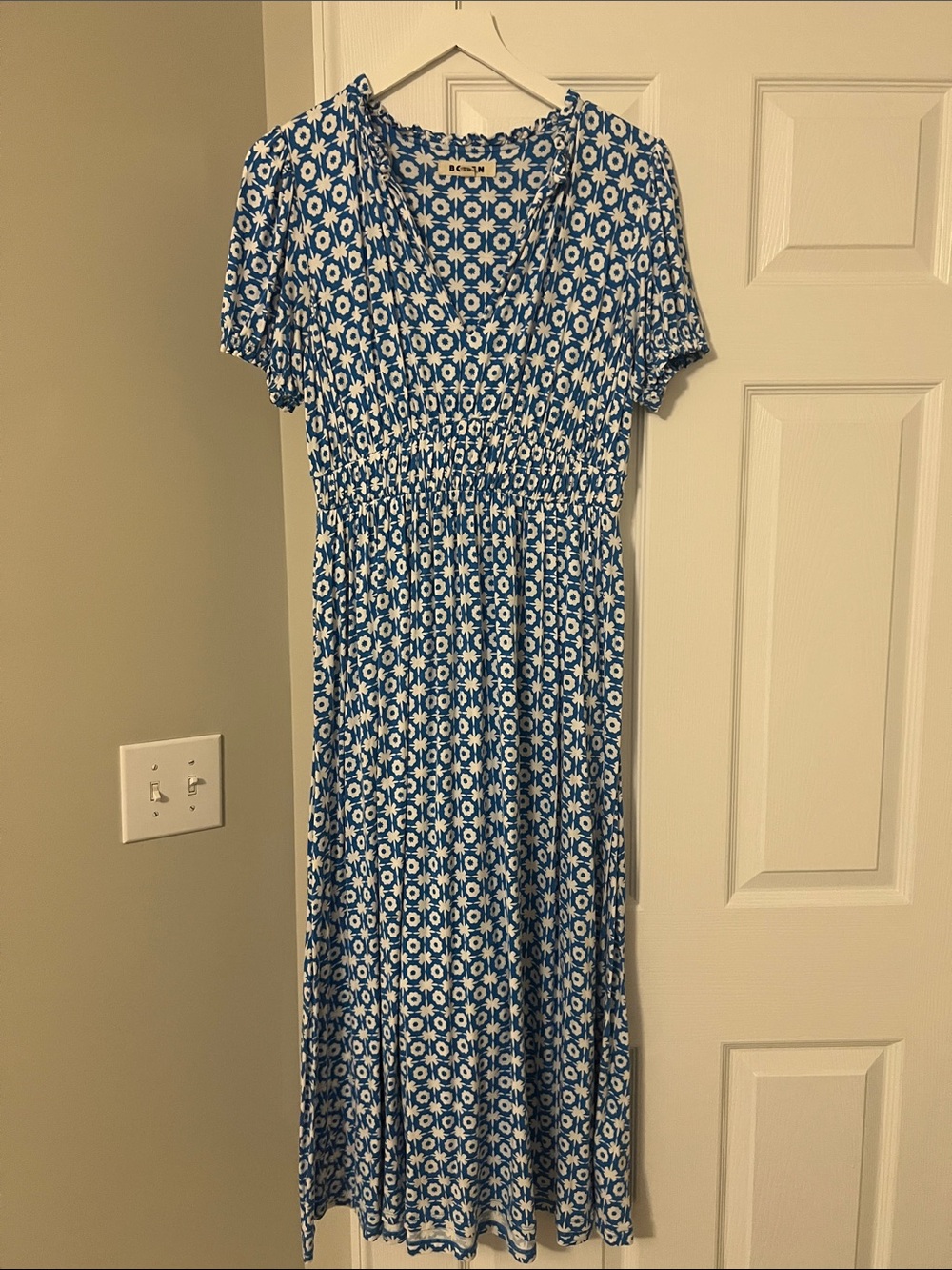Boden Blue and White Jersey Dress
